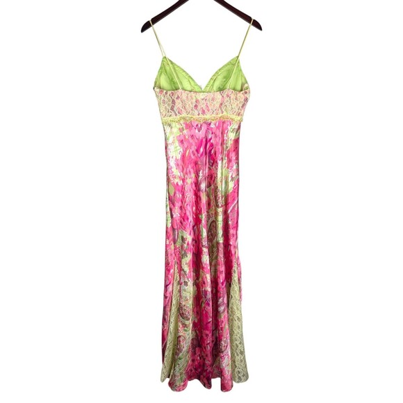 DAVE & JOHNNY by Laura Ryner Vintage Beaded Floral Lace Slip Dress 7 / 8 - Picture 3 of 13